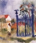 August Macke Garden Gate Spain oil painting artist